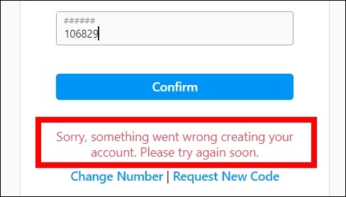 Error on Instagram Error on Instagram