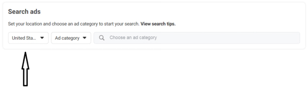 How to Find Your Competitor’s Ads With The Facebook Ad Library 3 Facebook Ads Choose Your Country