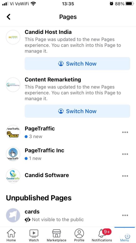 Facebook Pages IOS Facebook Pages IOS