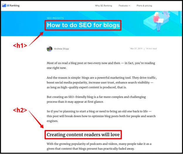 What Is On-Page SEO? And How to Do Onpage SEO 4 heading tags