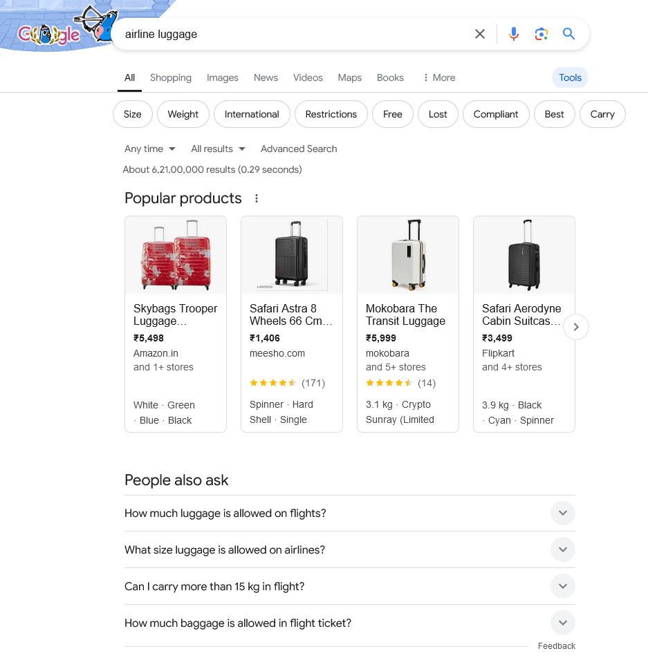 Google's Tabs to Match Intent Google's Tabs to Match Intent