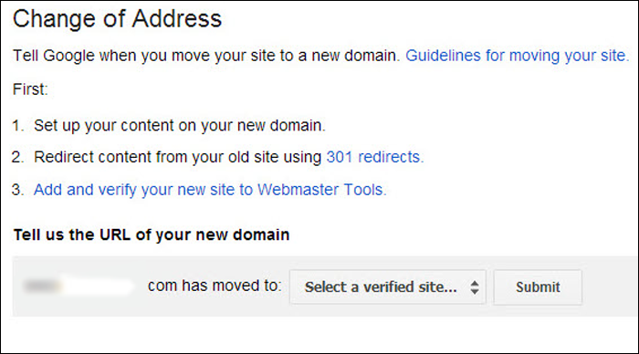 Changing Website Address Changing Website Address
