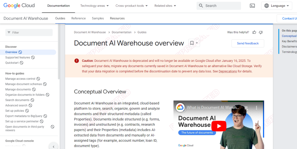 Document AI Warehouse Document AI Warehouse