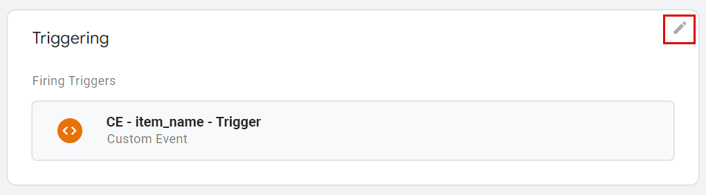 Edit Trigger Edit Trigger