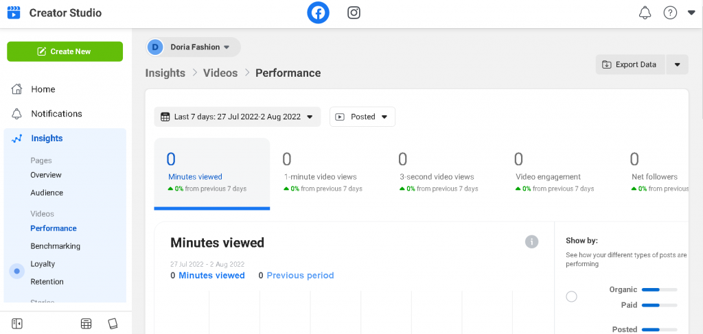 Facebook Creator Studio Insights Facebook Creator Studio Insights