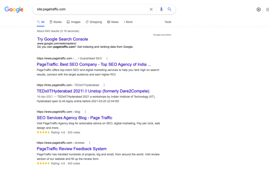 Website Search in Google Website Search in Google
