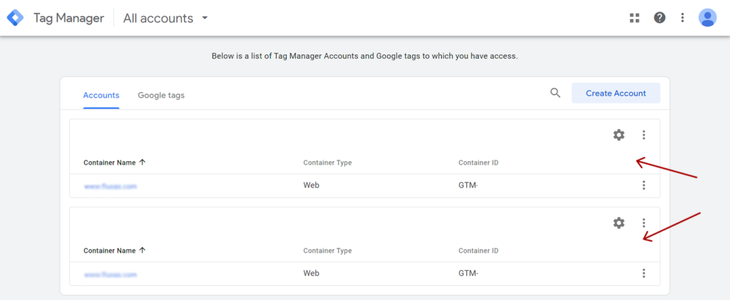 GTM Account GTM Account