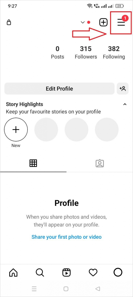 Instagram Menu Instagram Menu
