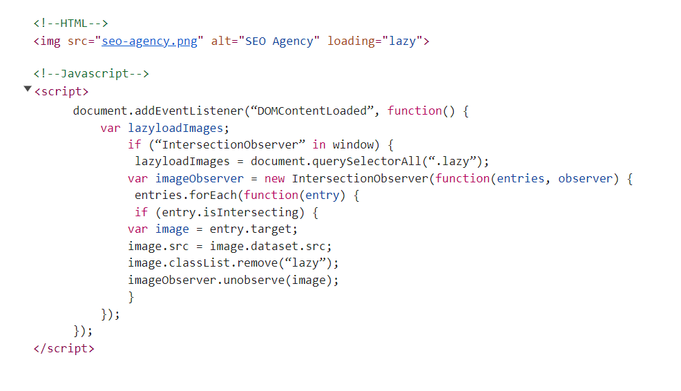 What Is Javascript SEO? Tips And Best Practices 2 Optimizing Images - Lazy Loading