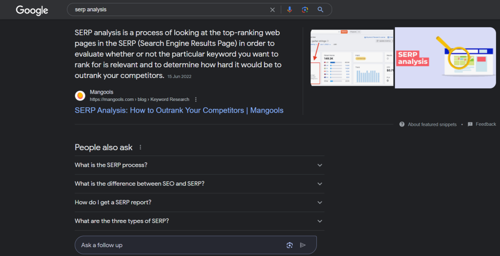 SERP analysis SERP Analysis