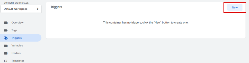 Select New Trigger Select New Trigger